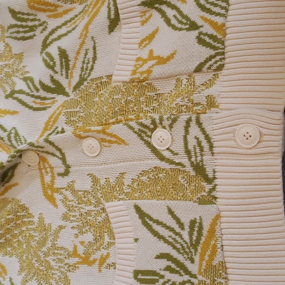 Anthro Maeve Pineapple Shawl Cardigan - Picture 4 of 11